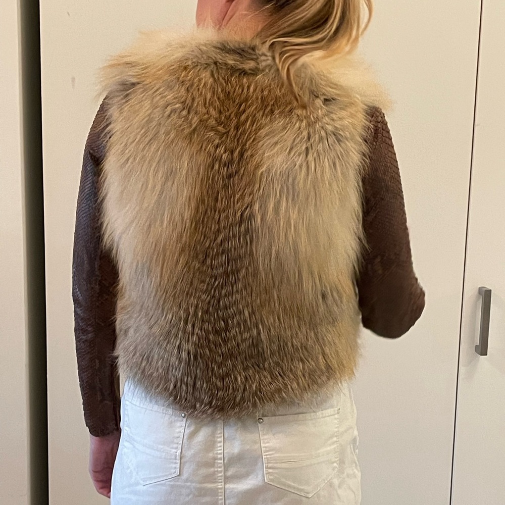 Python Leather Fox Jacket. - image 3